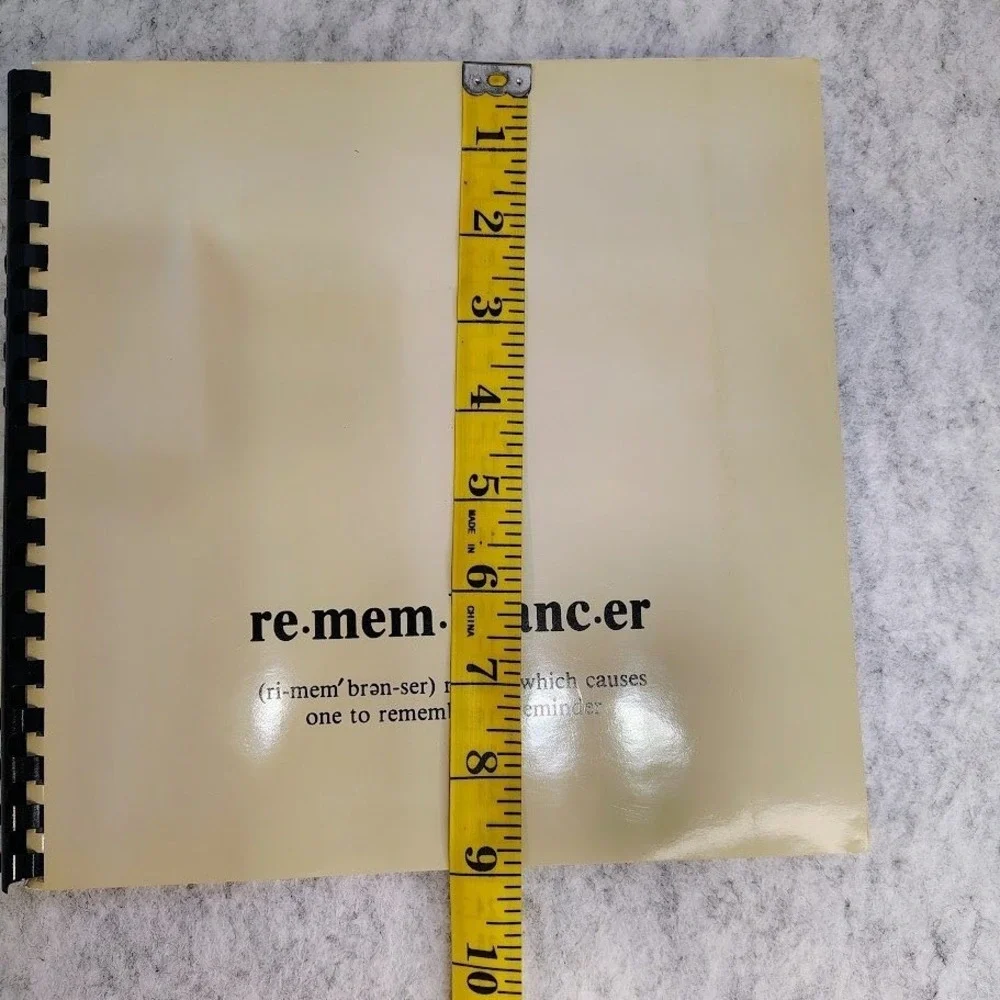 Vintage Remembrancer Weekly Planner Spiral Undated Organizer Cream Minimalist